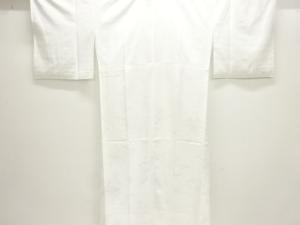 未使用品　亀甲に草花模様織り出し単衣長襦袢